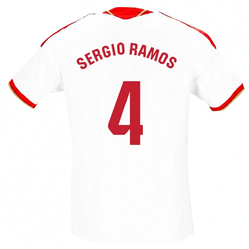 Danxen Damen Sergio Ramos #4 Weiß Rot Heimtrikot Trikot 2026/27 T-Shirt Schweiz