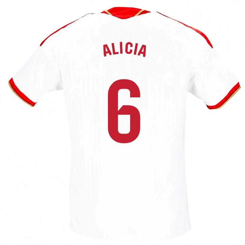 Danxen Damen Alicia Redondo #6 Weiß Rot Heimtrikot Trikot 2026/27 T-Shirt Schweiz