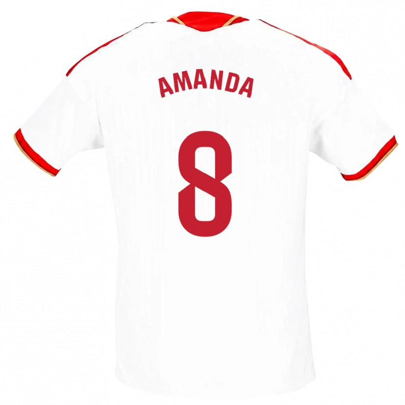 Danxen Damen Amanda Sampedro Bustos #8 Weiß Rot Heimtrikot Trikot 2026/27 T-Shirt Schweiz