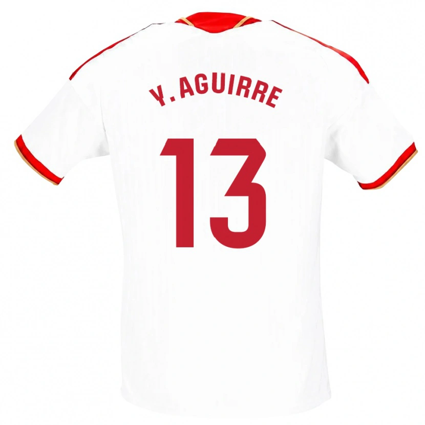 Danxen Damen Yolanda Aguirre Gutiérrez #13 Weiß Rot Heimtrikot Trikot 2026/27 T-Shirt Schweiz