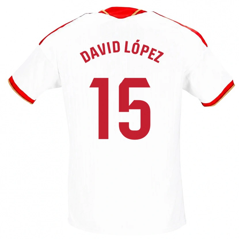 Danxen Damen David López #15 Weiß Rot Heimtrikot Trikot 2026/27 T-Shirt Schweiz