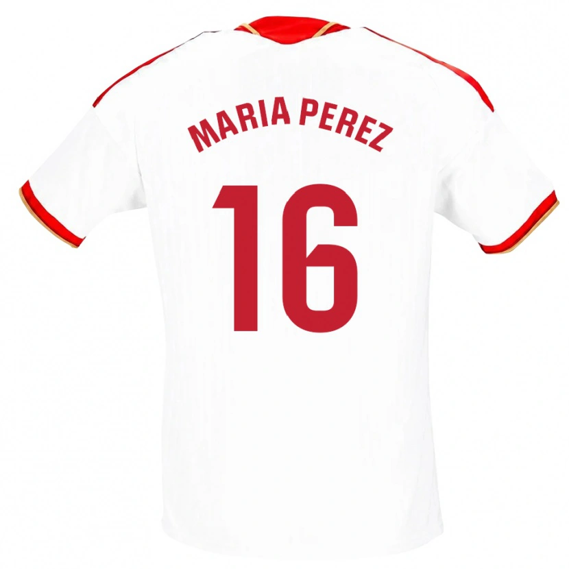 Danxen Damen María Pérez Rabaza #16 Weiß Rot Heimtrikot Trikot 2026/27 T-Shirt Schweiz