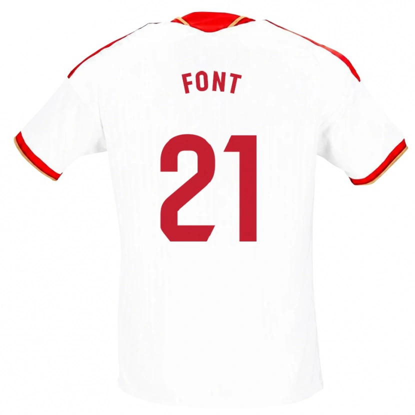 Danxen Damen Jan Font #21 Weiß Rot Heimtrikot Trikot 2026/27 T-Shirt Schweiz