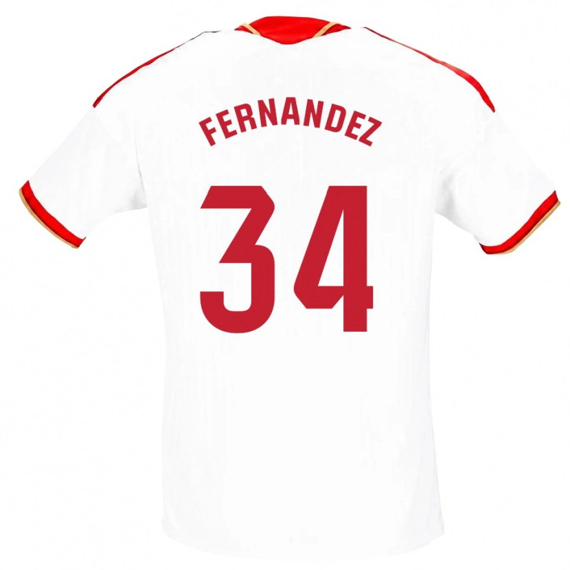 Danxen Damen Marc Fernández #34 Weiß Rot Heimtrikot Trikot 2026/27 T-Shirt Schweiz