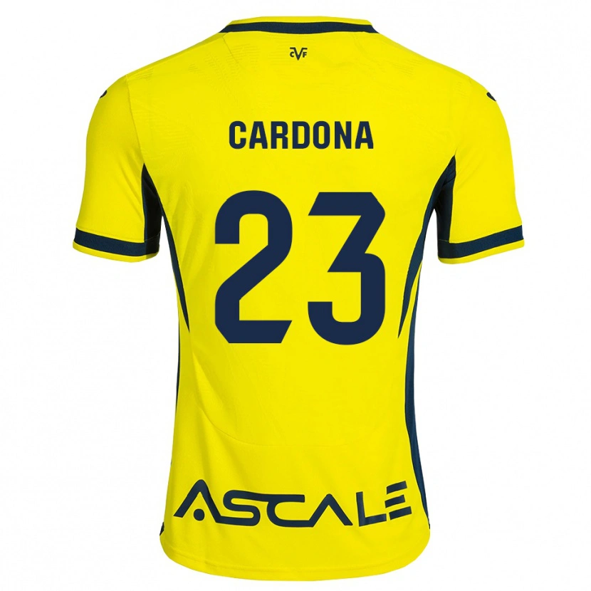 Danxen Damen Sergi Cardona #23 Gelb Schwarz Rot Heimtrikot Trikot 2026/27 T-Shirt Schweiz