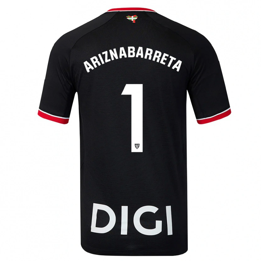 Danxen Damen Oier Ariznabarreta #1 Schwarz Weiß Rot Auswärtstrikot Trikot 2026/27 T-Shirt Schweiz