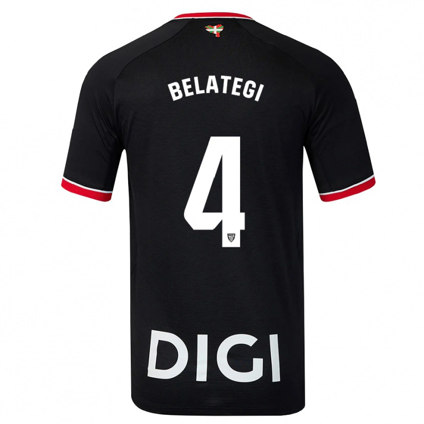 Danxen Damen Danel Belategi #4 Schwarz Weiß Rot Auswärtstrikot Trikot 2026/27 T-Shirt Schweiz