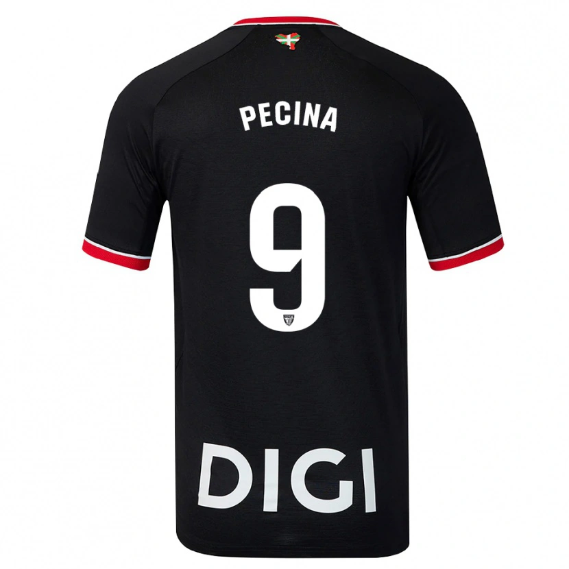 Danxen Damen Ander Peciña #9 Schwarz Weiß Rot Auswärtstrikot Trikot 2026/27 T-Shirt Schweiz