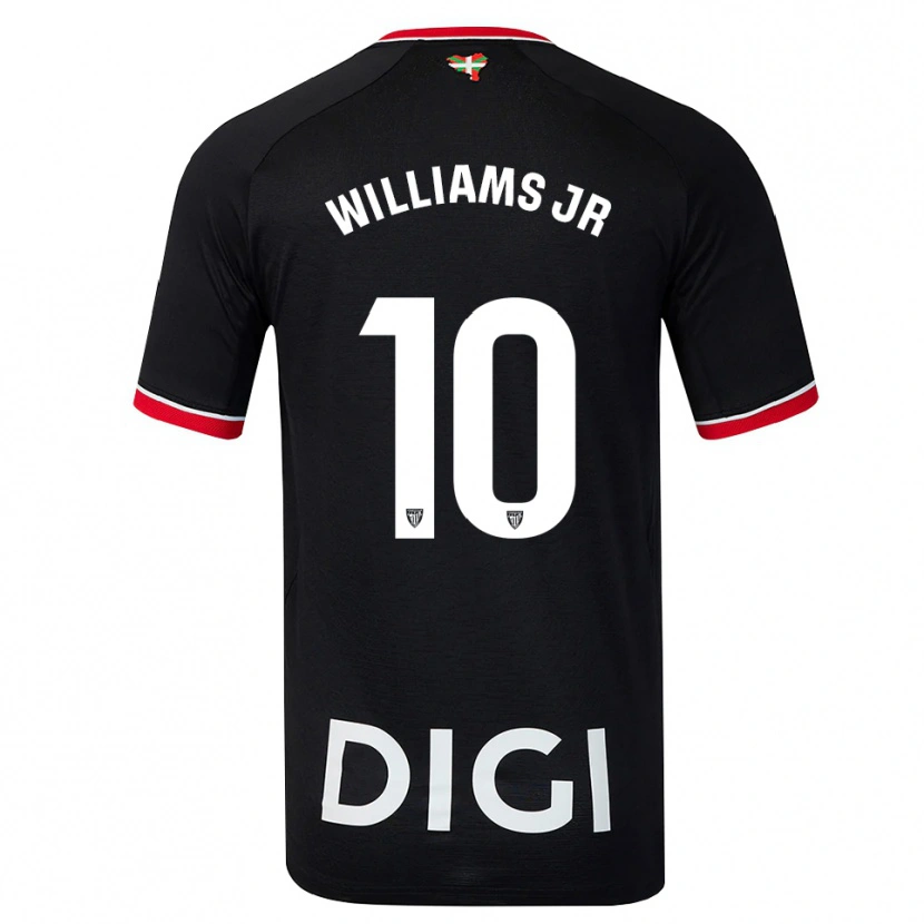 Danxen Damen Nico Williams #10 Schwarz Weiß Rot Auswärtstrikot Trikot 2026/27 T-Shirt Schweiz