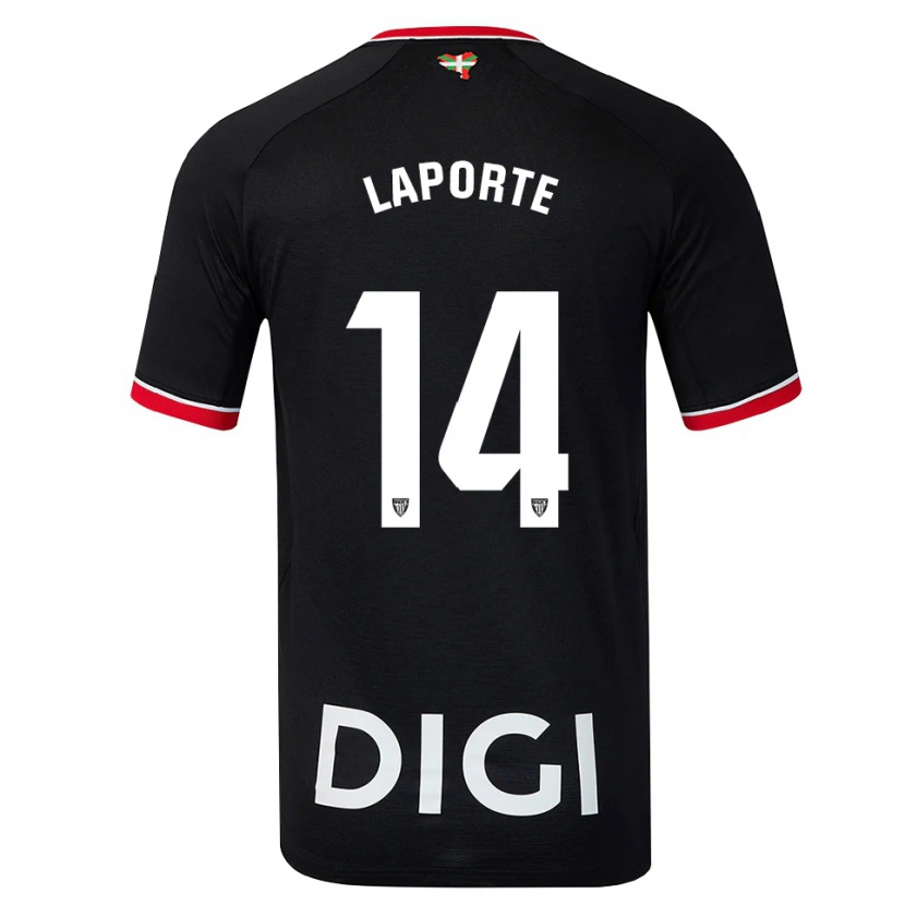 Danxen Damen Aymeric Laporte #14 Schwarz Weiß Rot Auswärtstrikot Trikot 2026/27 T-Shirt Schweiz