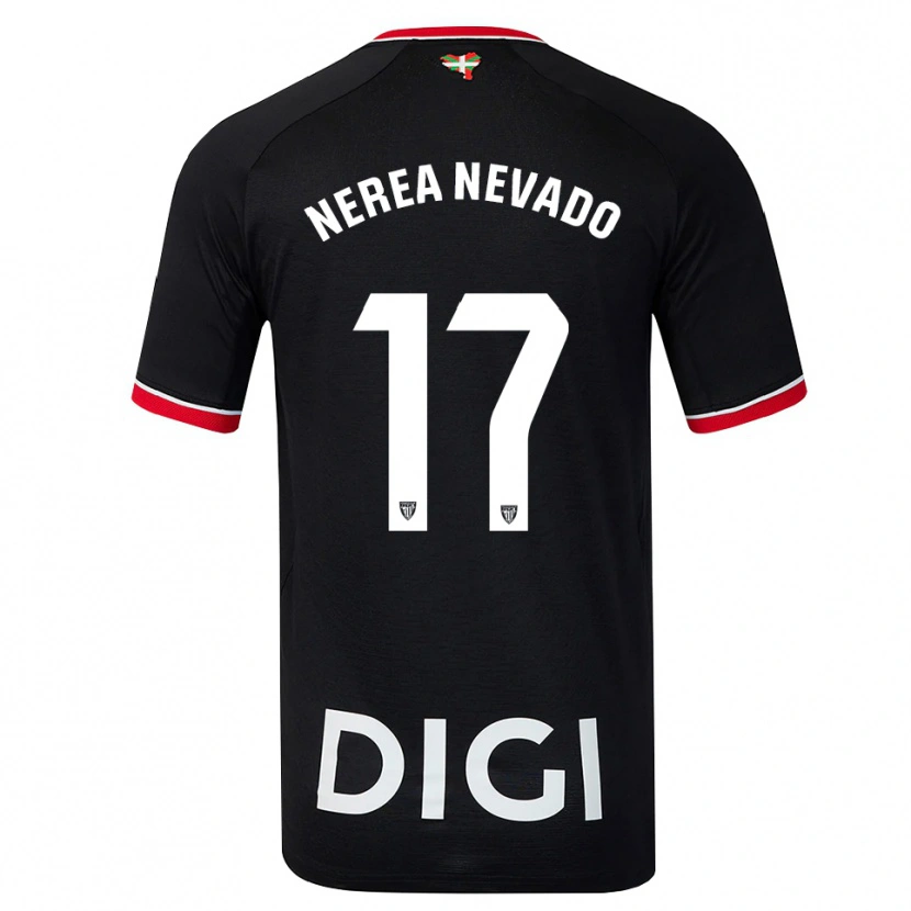 Danxen Damen Nerea Nevado Gómez #17 Schwarz Weiß Rot Auswärtstrikot Trikot 2026/27 T-Shirt Schweiz