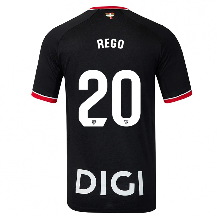 Danxen Damen Alejandro Rego #20 Schwarz Weiß Rot Auswärtstrikot Trikot 2026/27 T-Shirt Schweiz