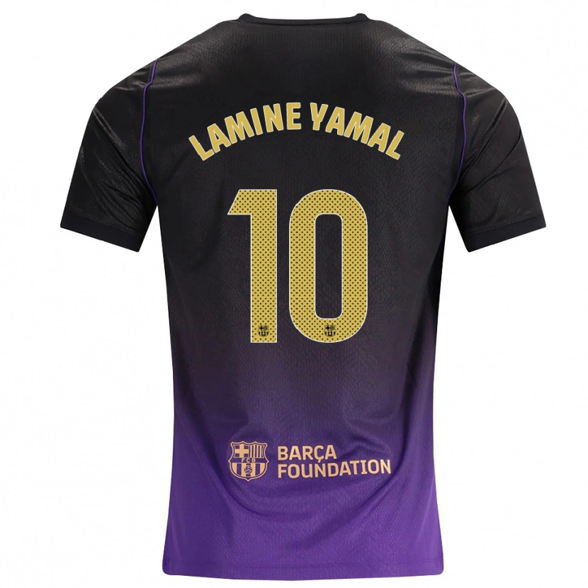 Danxen Damen Lamine Yamal #10 Lila Gelb Schwarz Auswärtstrikot Trikot 2026/27 T-Shirt Schweiz