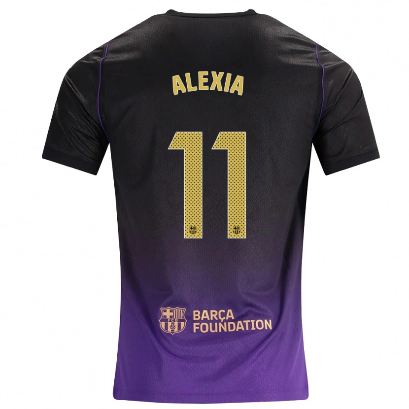 Danxen Damen Alexia Putellas #11 Lila Gelb Schwarz Auswärtstrikot Trikot 2026/27 T-Shirt Schweiz