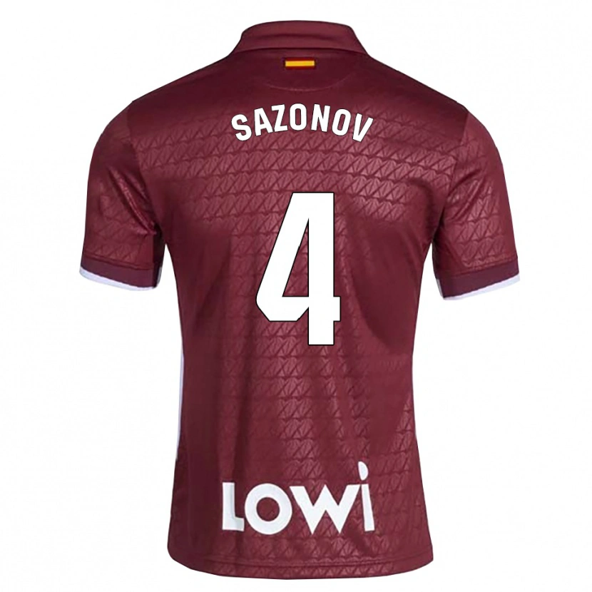 Danxen Damen Saba Sazonov #4 Dunkelrot Weiß Auswärtstrikot Trikot 2026/27 T-Shirt Schweiz