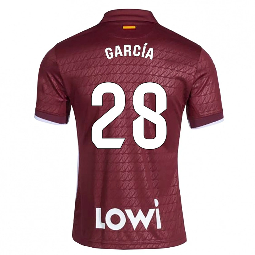 Danxen Damen Hugo García #28 Dunkelrot Weiß Auswärtstrikot Trikot 2026/27 T-Shirt Schweiz
