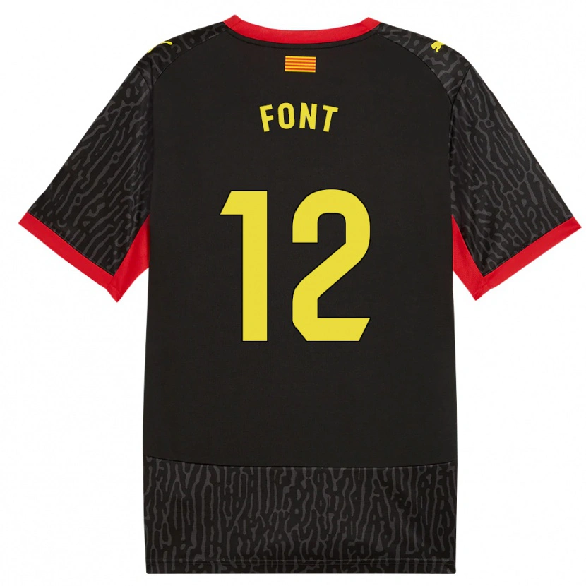 Danxen Damen Jordi Font #12 Schwarz Gelb Rot Auswärtstrikot Trikot 2026/27 T-Shirt Schweiz