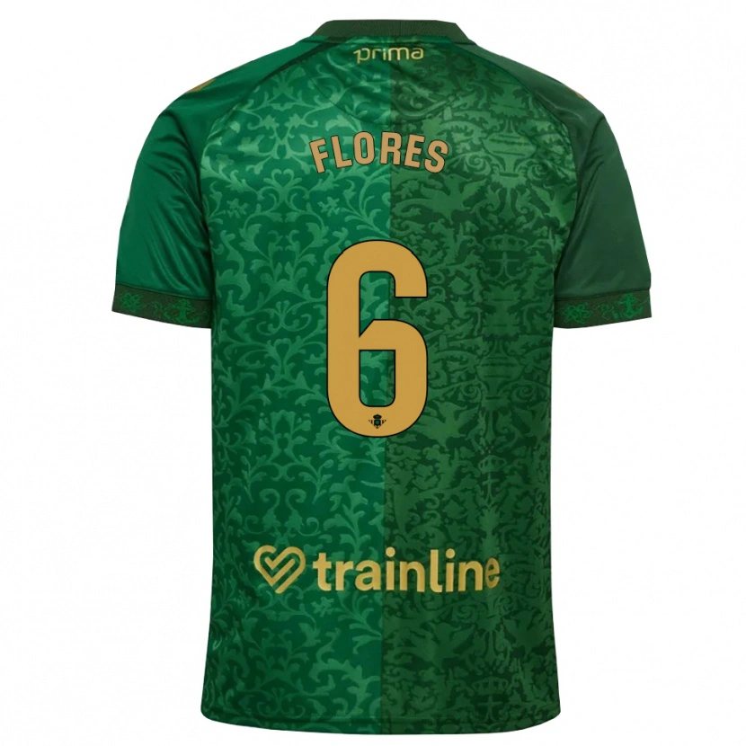 Danxen Damen Mateo Flores #6 Waldgrün Dunkelgoldrute Auswärtstrikot Trikot 2026/27 T-Shirt Schweiz
