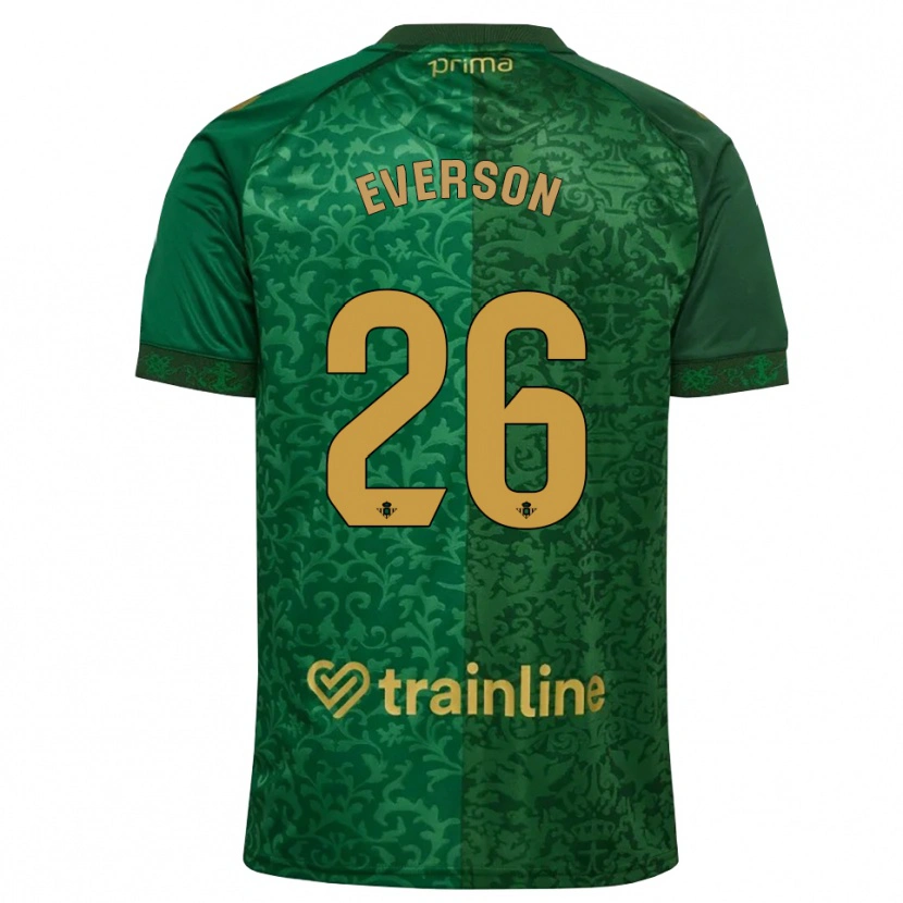 Danxen Damen Everson Luis Santana Dos Santos #26 Waldgrün Dunkelgoldrute Auswärtstrikot Trikot 2026/27 T-Shirt Schweiz