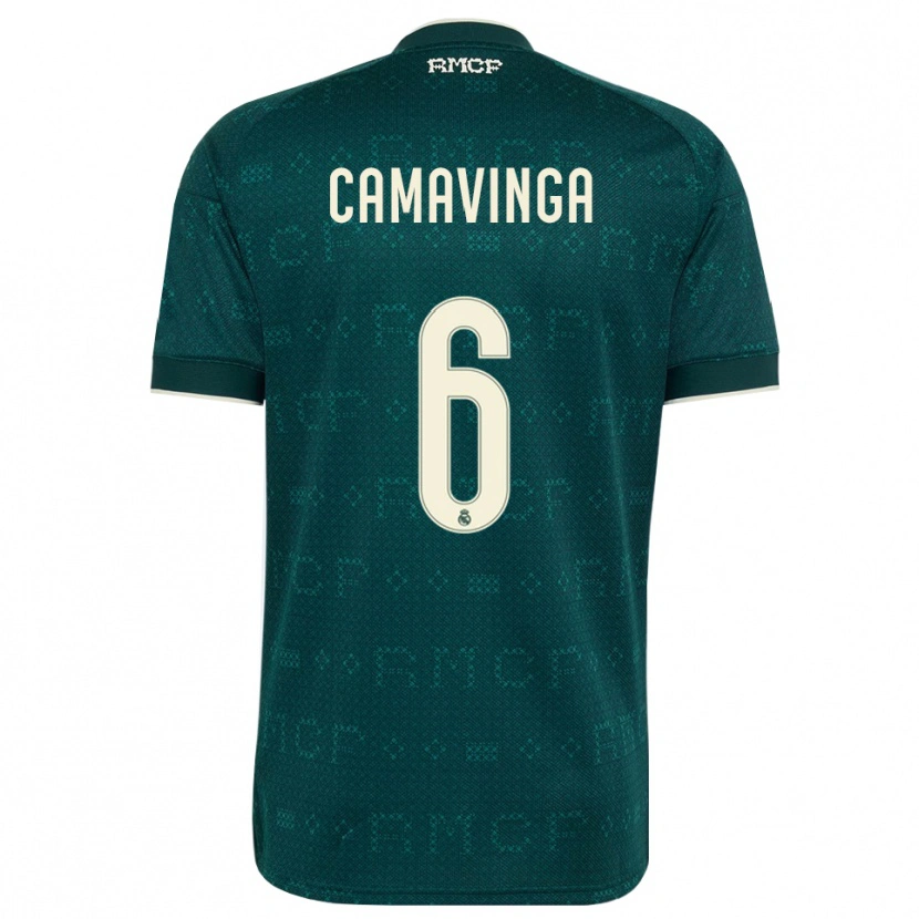 Danxen Damen Eduardo Camavinga #6 Dunkelgrauweiß Auswärtstrikot Trikot 2026/27 T-Shirt Schweiz