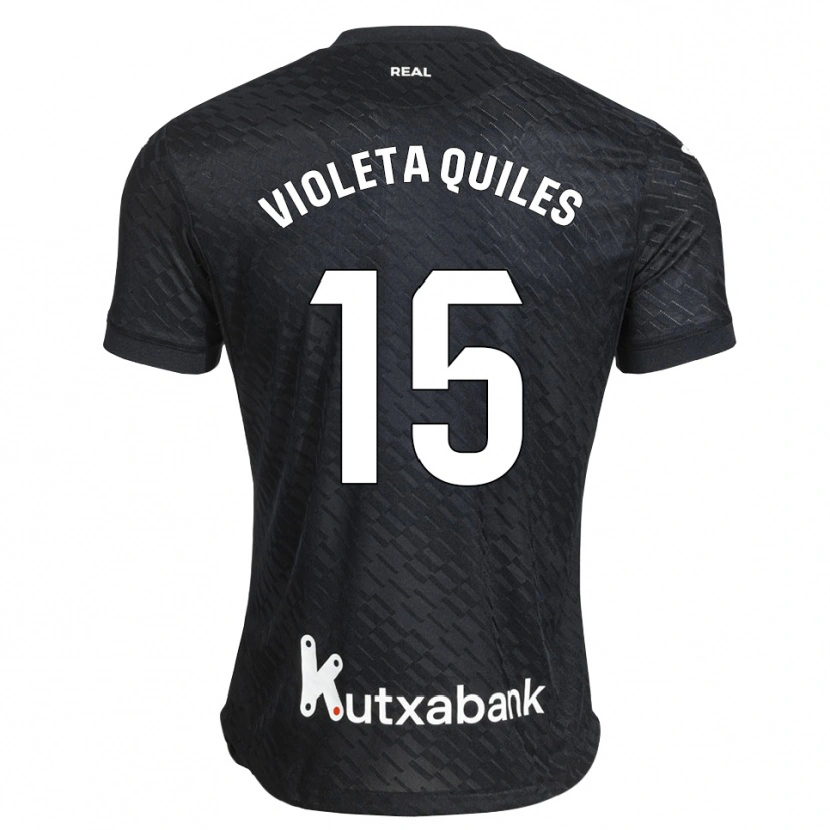 Danxen Damen Violeta Quiles #15 Schwarz Weiß Auswärtstrikot Trikot 2026/27 T-Shirt Schweiz