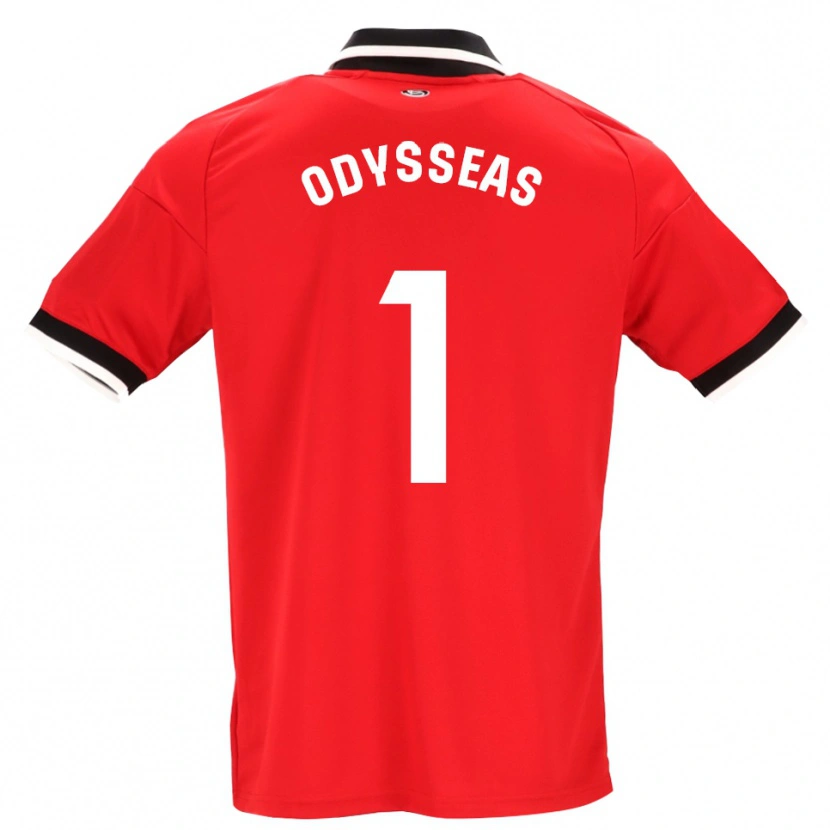 Danxen Damen Odysseas Vlachodimos #1 Schwarz Weiß Rot Auswärtstrikot Trikot 2026/27 T-Shirt Schweiz