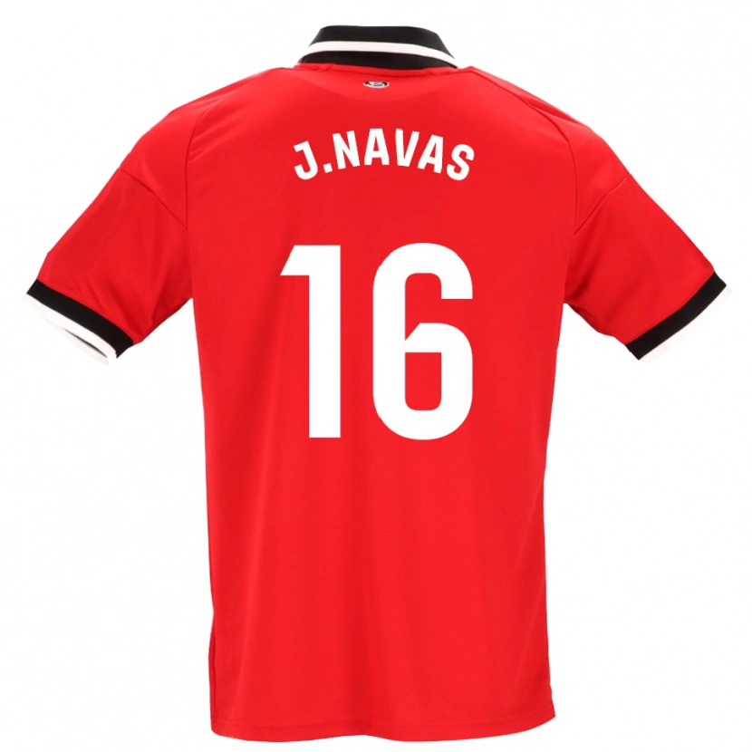 Danxen Damen Jesus Navas #16 Schwarz Weiß Rot Auswärtstrikot Trikot 2026/27 T-Shirt Schweiz