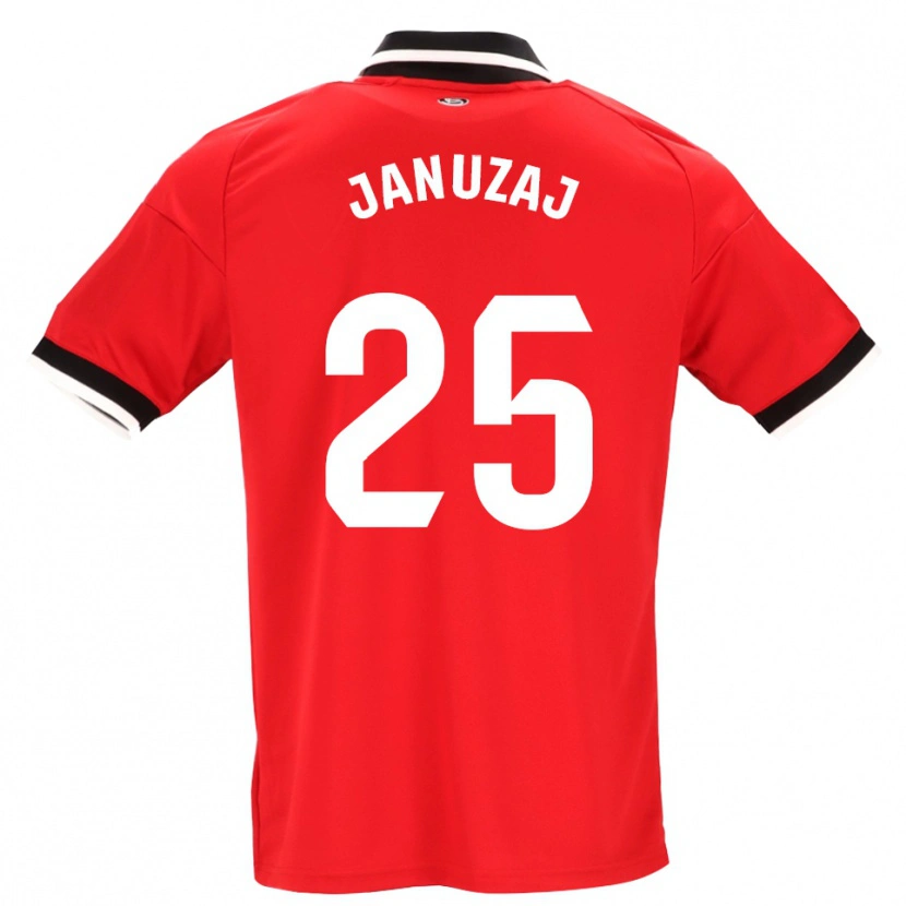 Danxen Damen Adnan Januzaj #25 Schwarz Weiß Rot Auswärtstrikot Trikot 2026/27 T-Shirt Schweiz