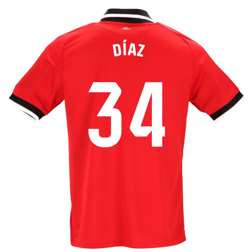Danxen Damen Mario Díaz #34 Schwarz Weiß Rot Auswärtstrikot Trikot 2026/27 T-Shirt Schweiz