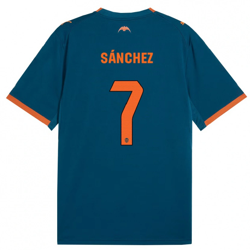 Danxen Damen Dani Sánchez #7 Stahlblau Orange Auswärtstrikot Trikot 2026/27 T-Shirt Schweiz