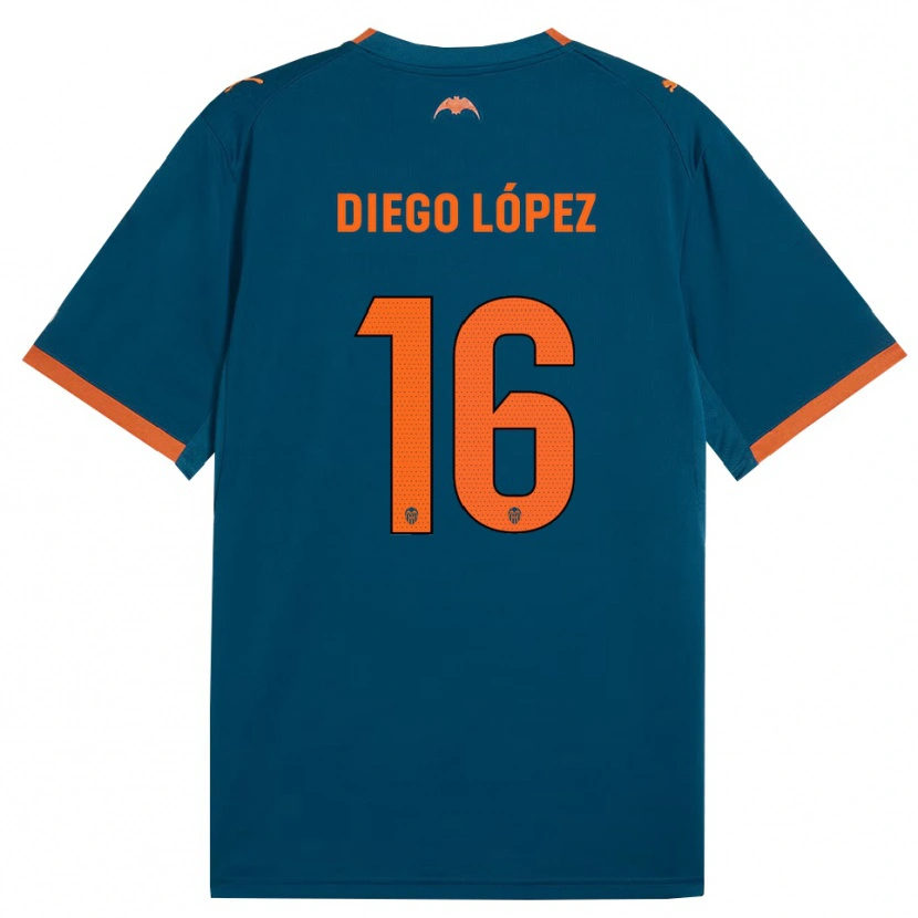 Danxen Damen Diego López #16 Stahlblau Orange Auswärtstrikot Trikot 2026/27 T-Shirt Schweiz