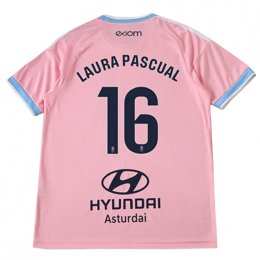 Danxen Damen Laura Pascual #16 Kornblumenblau Rosa Auswärtstrikot Trikot 2026/27 T-Shirt Schweiz