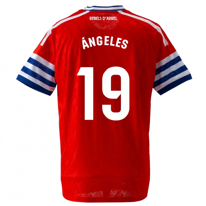 Danxen Damen Ángeles Del Álamo Sánchez #19 Königsblau Rot Auswärtstrikot Trikot 2026/27 T-Shirt Schweiz