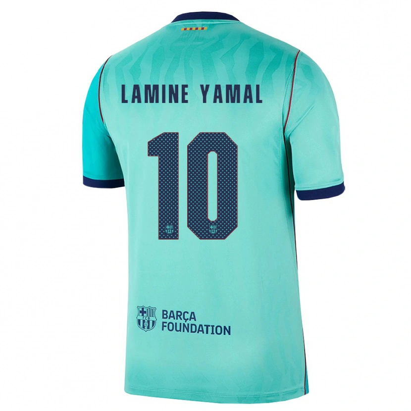 Danxen Damen Lamine Yamal #10 Aqua Dunkeltürkis Königsblau Ausweichtrikot Trikot 2026/27 T-Shirt Schweiz