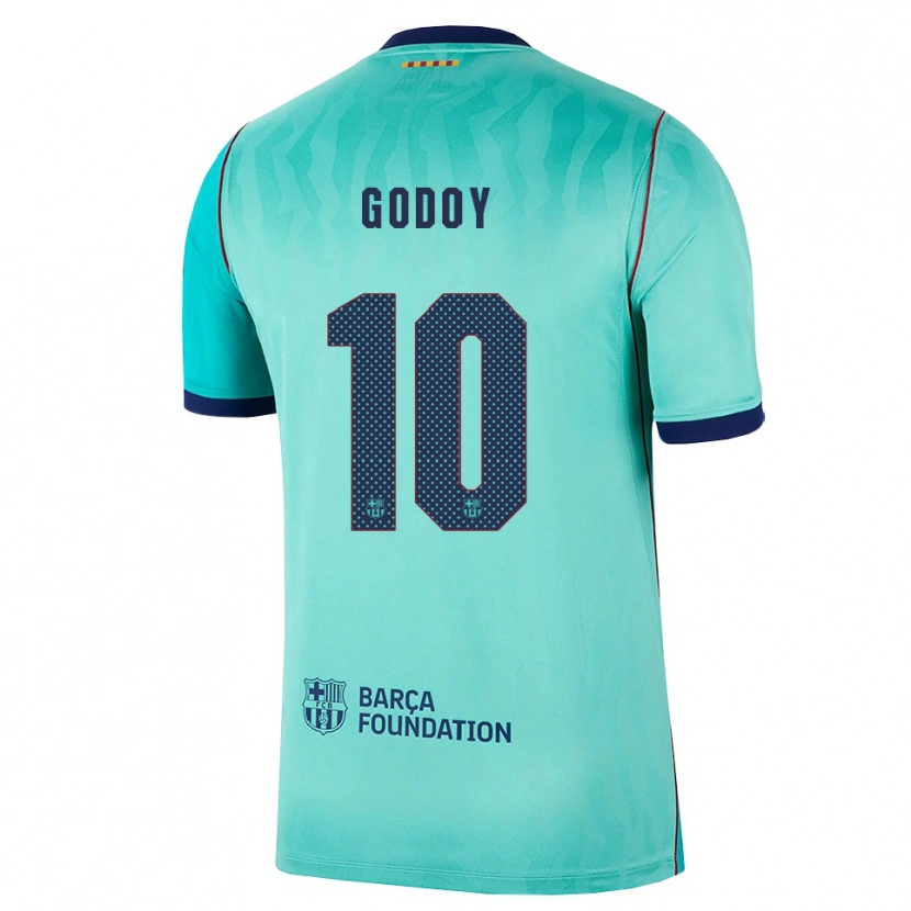 Danxen Damen Alan Godoy #10 Aqua Dunkeltürkis Königsblau Ausweichtrikot Trikot 2026/27 T-Shirt Schweiz