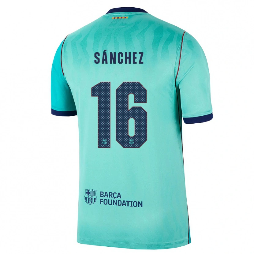 Danxen Damen Edu Sánchez #16 Aqua Dunkeltürkis Königsblau Ausweichtrikot Trikot 2026/27 T-Shirt Schweiz