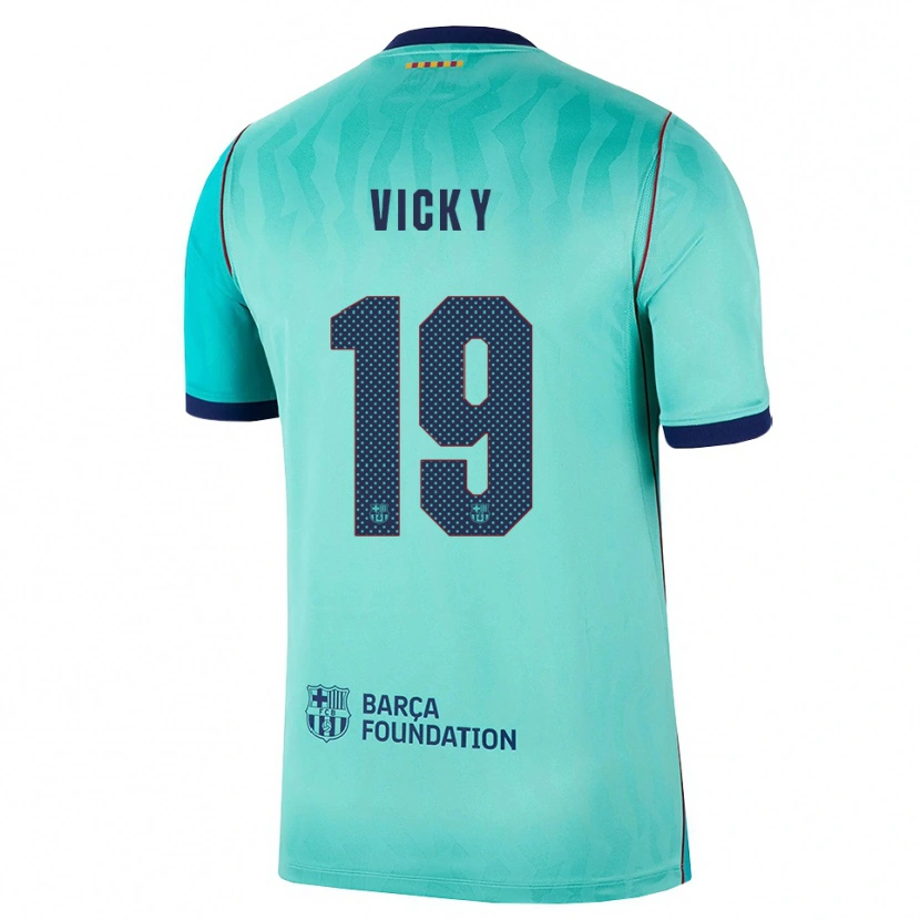 Danxen Damen Vicky López #19 Aqua Dunkeltürkis Königsblau Ausweichtrikot Trikot 2026/27 T-Shirt Schweiz