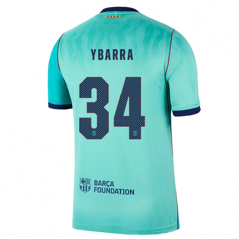 Danxen Damen Juan Ybarra #34 Aqua Dunkeltürkis Königsblau Ausweichtrikot Trikot 2026/27 T-Shirt Schweiz