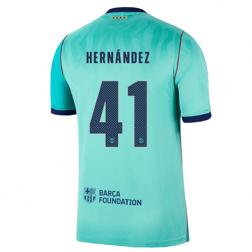 Danxen Damen Juan Hernández #41 Aqua Dunkeltürkis Königsblau Ausweichtrikot Trikot 2026/27 T-Shirt Schweiz