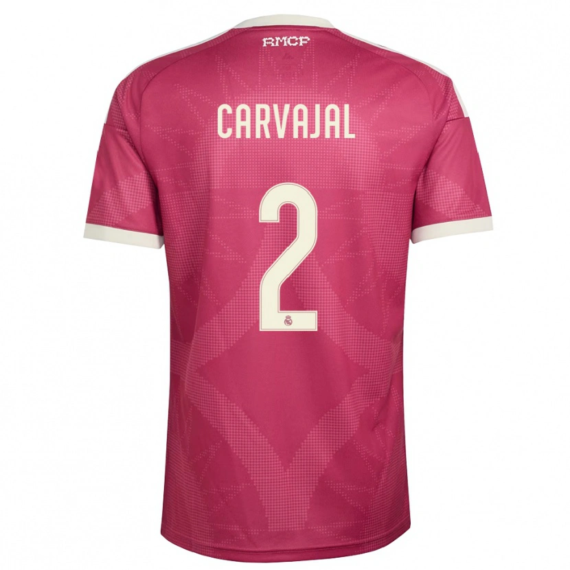 Danxen Damen Daniel Carvajal #2 Blassviolett Rot Weiß Ausweichtrikot Trikot 2026/27 T-Shirt Schweiz