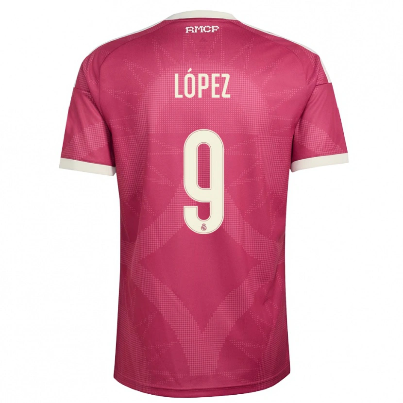 Danxen Damen Mikel López #9 Blassviolett Rot Weiß Ausweichtrikot Trikot 2026/27 T-Shirt Schweiz