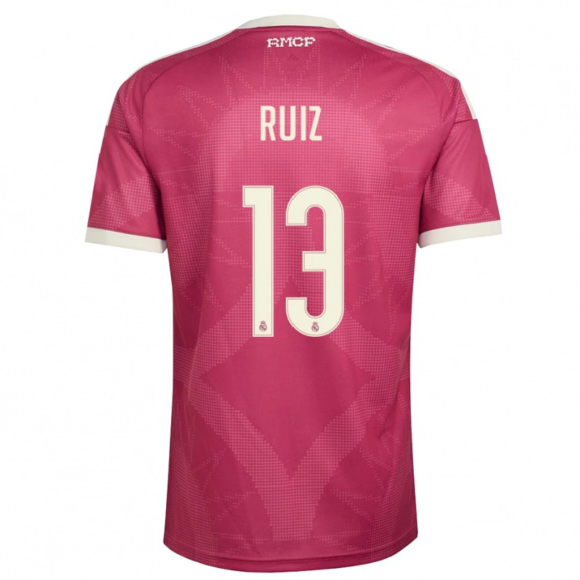 Danxen Damen Guillermo Ruiz #13 Blassviolett Rot Weiß Ausweichtrikot Trikot 2026/27 T-Shirt Schweiz