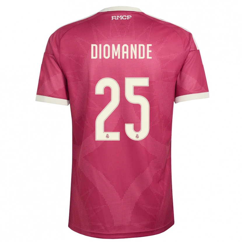 Danxen Damen Yan Diomande #25 Blassviolett Rot Weiß Ausweichtrikot Trikot 2026/27 T-Shirt Schweiz