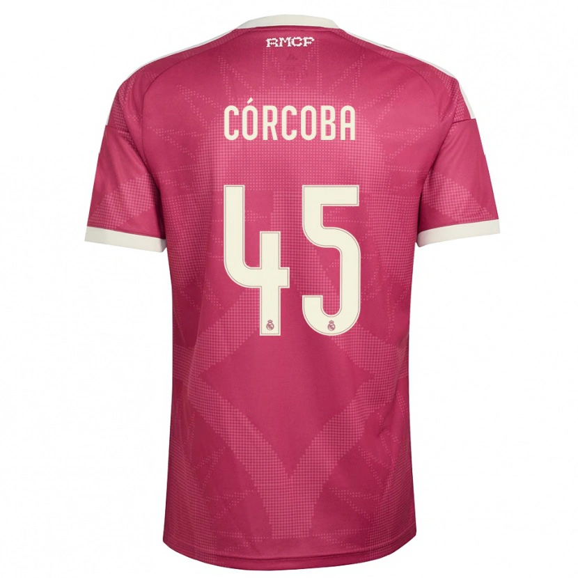Danxen Damen Andrés Córcoba #45 Blassviolett Rot Weiß Ausweichtrikot Trikot 2026/27 T-Shirt Schweiz