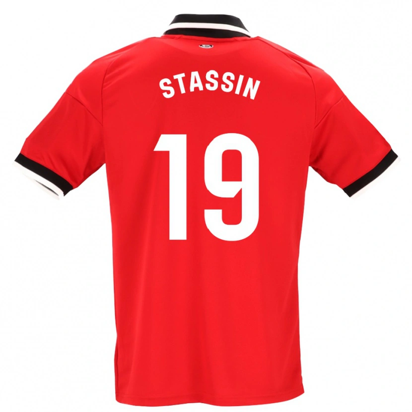 Danxen Damen Lucas Stassin #19 Schwarz Weiß Rot Auswärtstrikot Trikot 2026/27 T-Shirt Schweiz