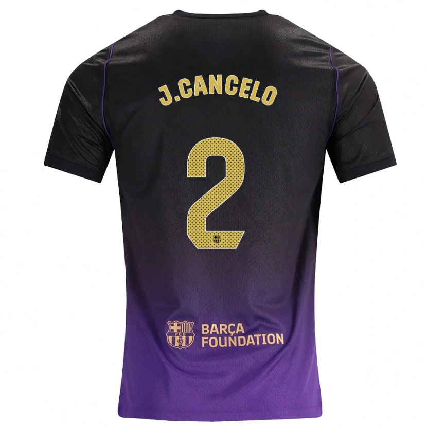 Danxen Damen João Cancelo #2 Lila Gelb Schwarz Auswärtstrikot Trikot 2026/27 T-Shirt Schweiz
