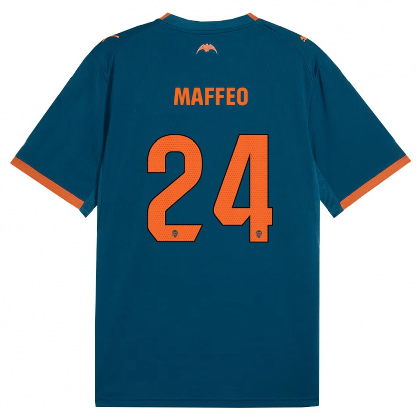 Danxen Damen Pablo Maffeo #24 Stahlblau Orange Auswärtstrikot Trikot 2026/27 T-Shirt Schweiz