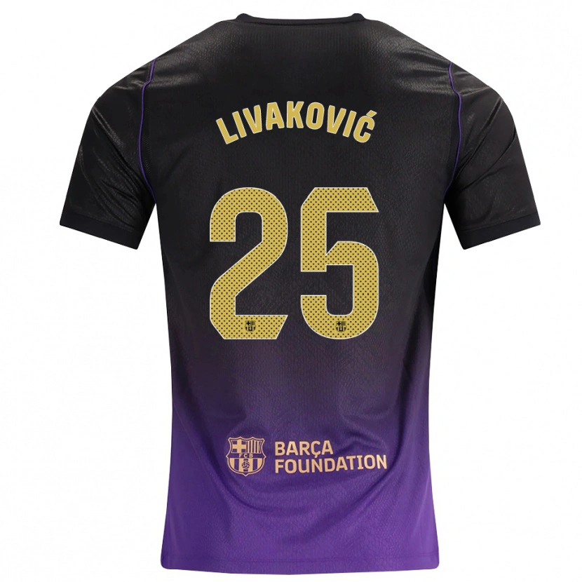 Danxen Damen Dominik Livakovic #25 Lila Gelb Schwarz Auswärtstrikot Trikot 2026/27 T-Shirt Schweiz