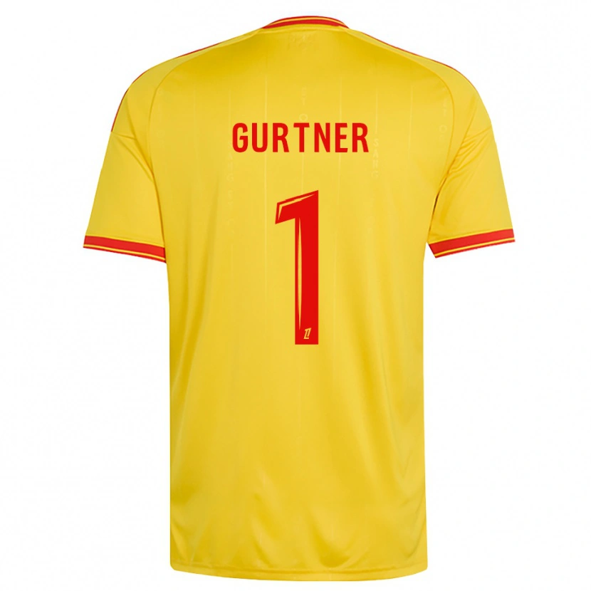 Danxen Kinder Régis Gurtner #1 Gold Orange Rot Heimtrikot Trikot 2026/27 T-Shirt Schweiz