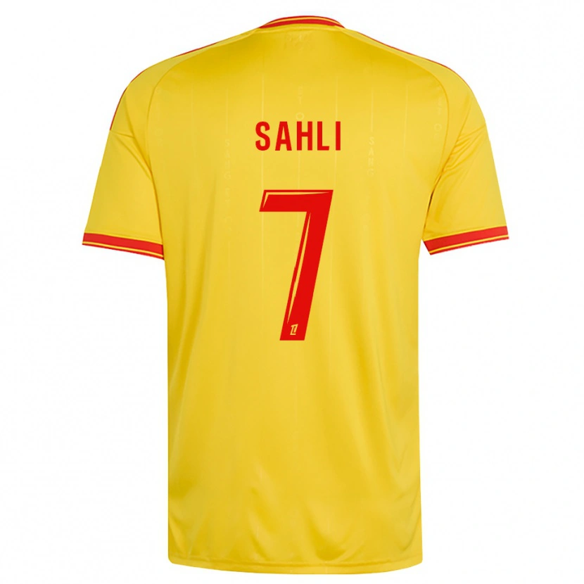 Danxen Kinder Wael Sahli #7 Gold Orange Rot Heimtrikot Trikot 2026/27 T-Shirt Schweiz